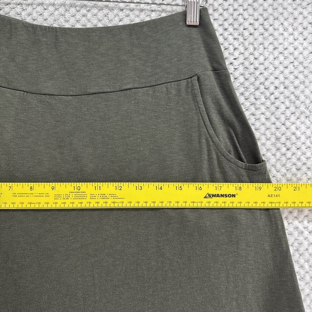 Purejill by J Jill Midi Skirt Women XS Petite Green PJ Easy Knit Side -Tie Skirt - Picture 7 of 9